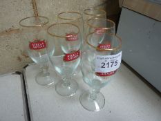 Six Stella glasses