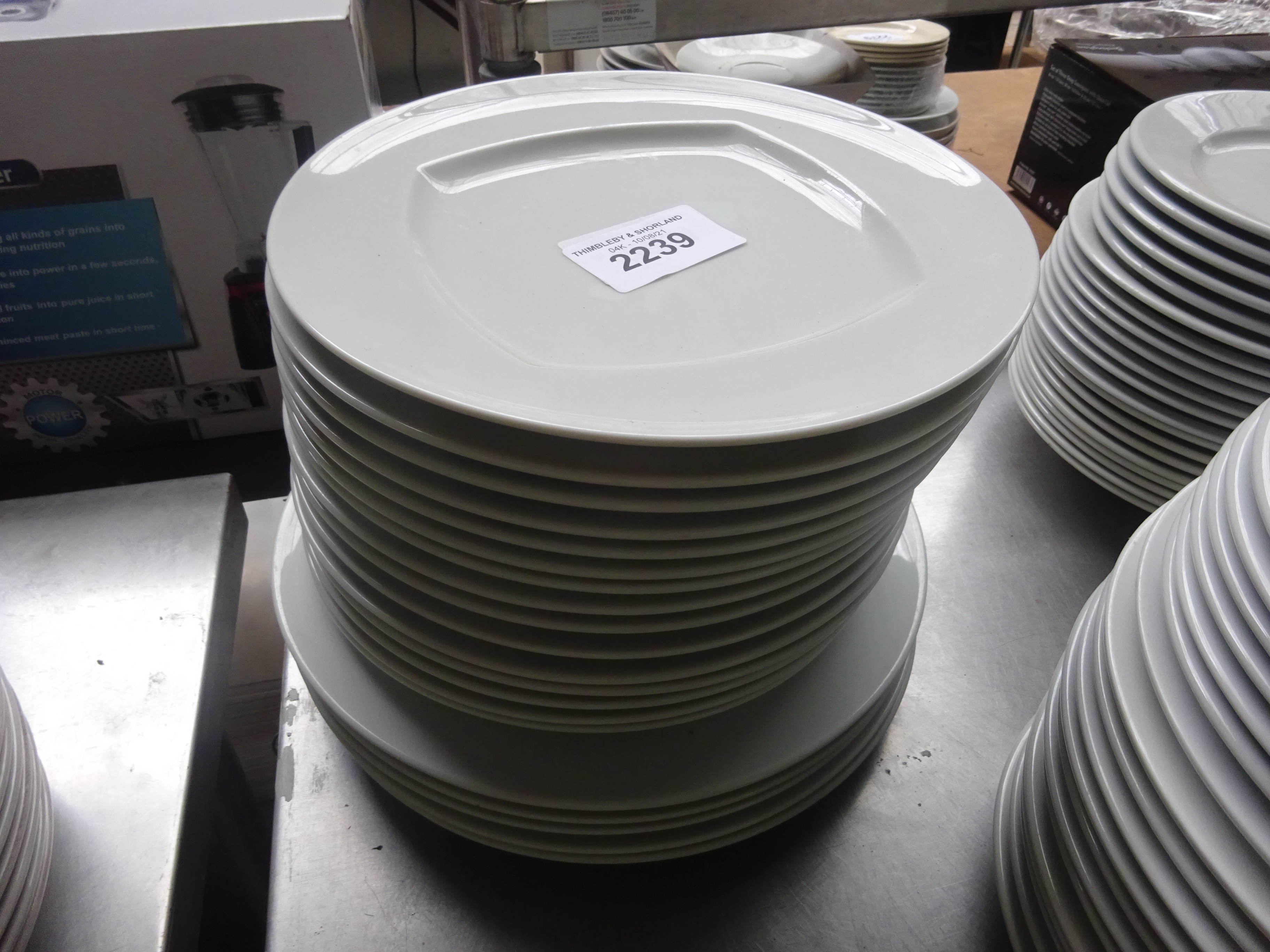 20 plates of various sizes