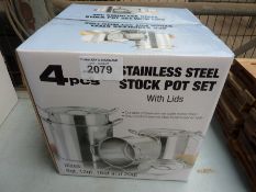 Four piece stock pot set