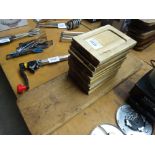 Twelve wooden serving boards