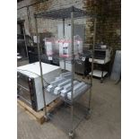 Four tier mobile wire rack