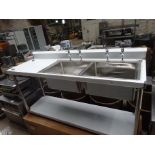 Stainless steel double sink