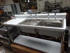 Stainless steel double sink