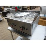 Infernus twin burner chargrill ECB24SX with pull out fat tray.