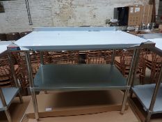 Preparation table and undershelf