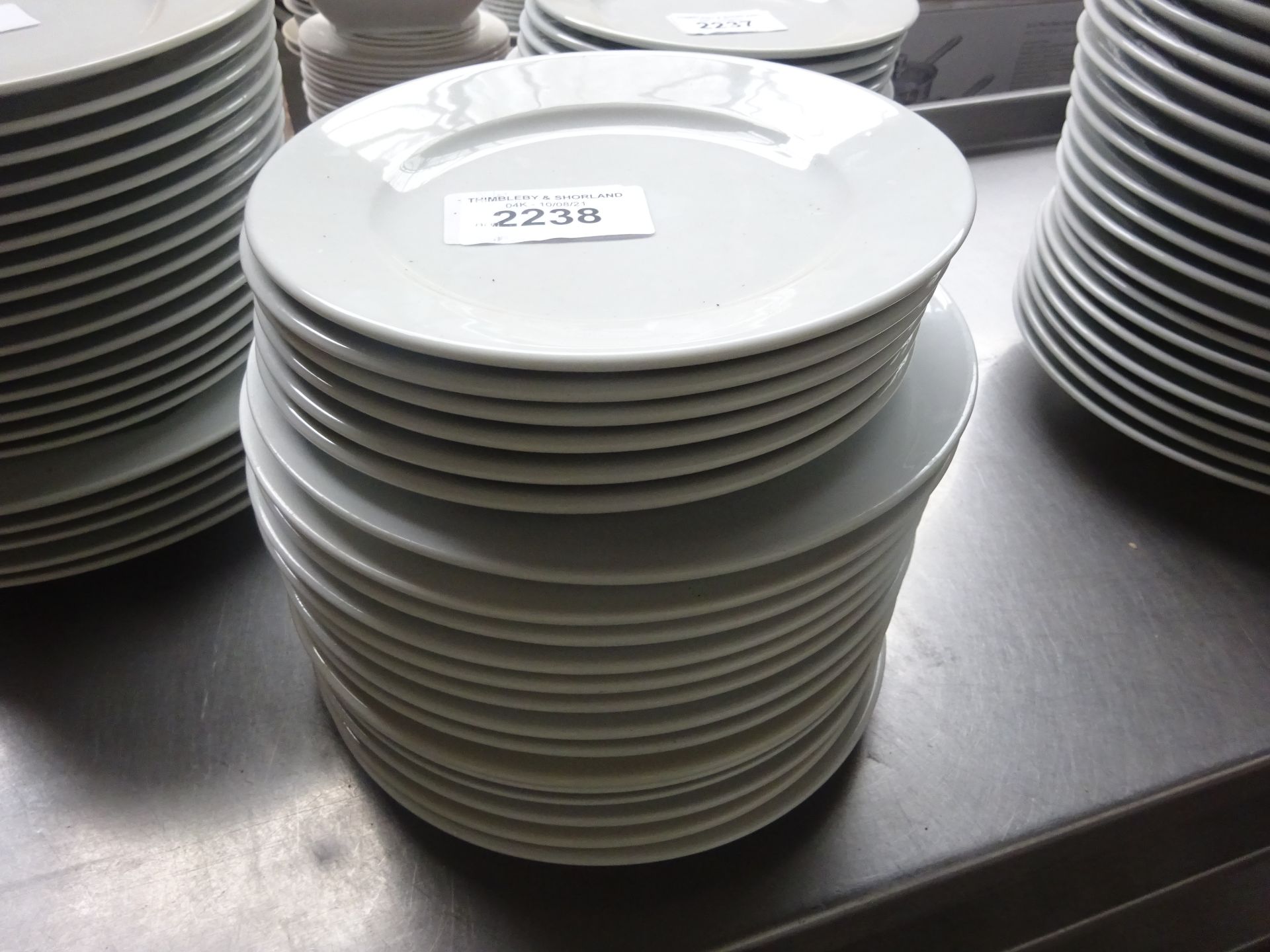 20 plates of various sizes