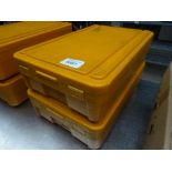 Two Rieber insulated food boxes.