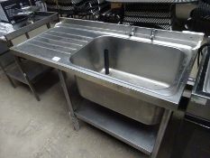 Stainless steel single drainer sink