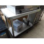 Stainless steel prep table with shelf