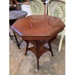 Mahogany octagonal top display table