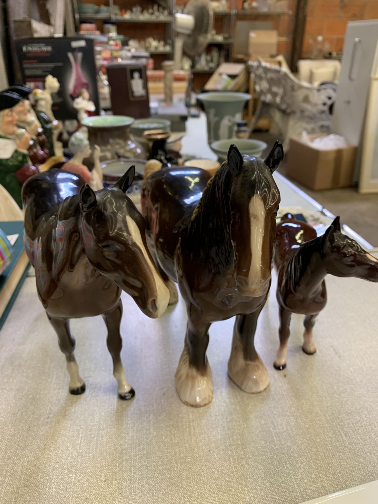 Beswick shire horse together with two others. - Image 3 of 3