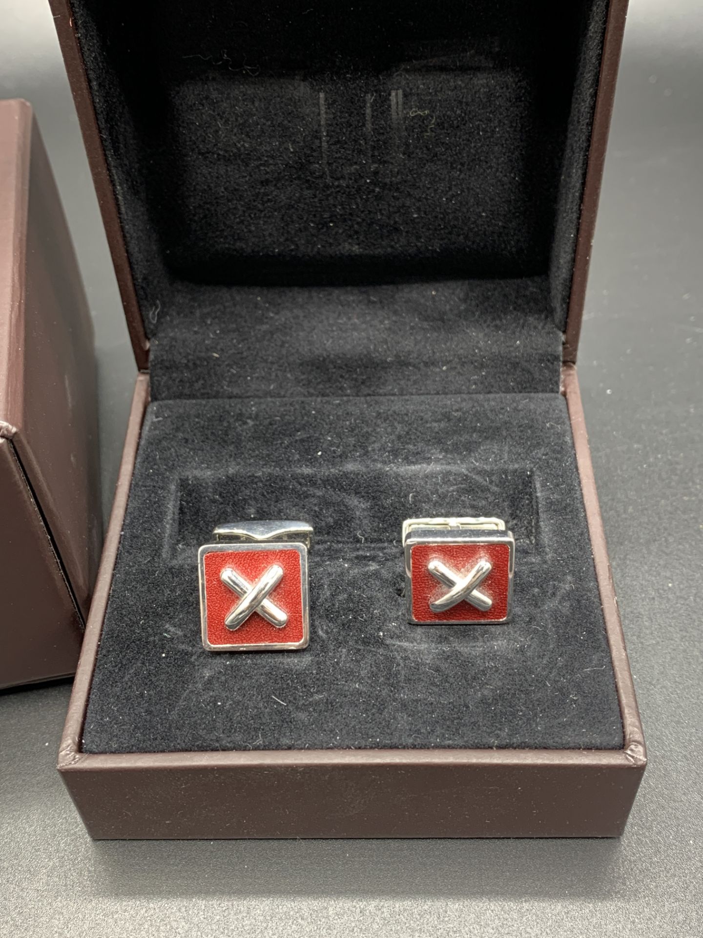 New Dunhill cufflinks marked 925 - Image 2 of 2