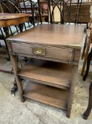 Mahogany brass bound campaign style bedside unit