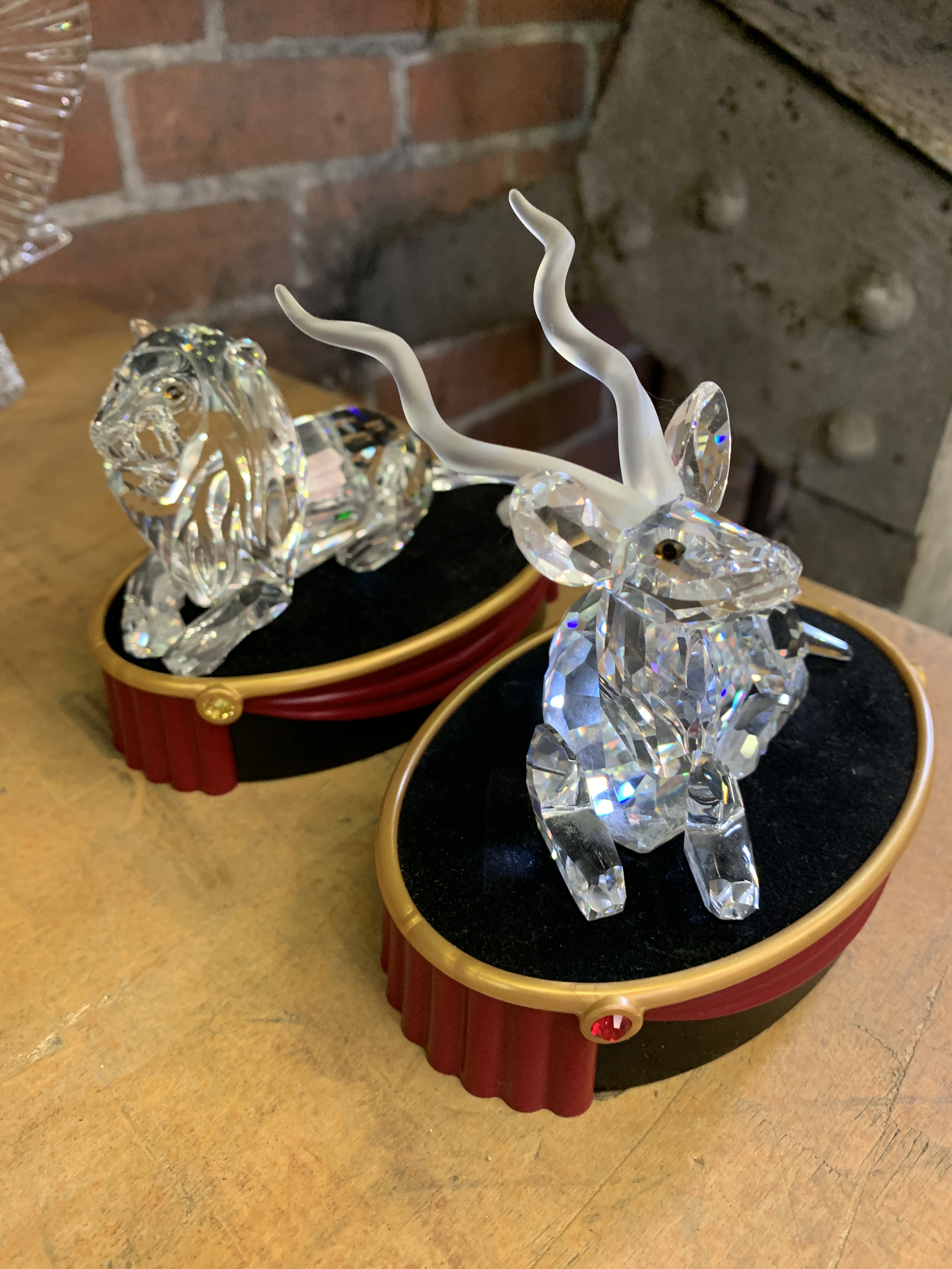 Two Swarovski crystal figurines
