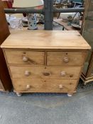 Pine chest of two over two drawers