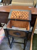 Oak sewing box