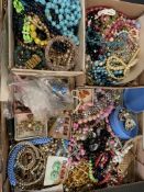 Large box of costume jewellery