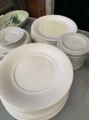 Seventy-two pieces of white tableware
