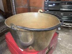 A brass preserving pan