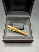 New Dunhill gold and silver coloured tie clip