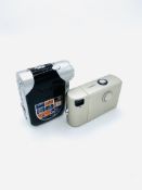 Fujifilm Nexia 2000 ix camera; together with an Aiptek digital camcorder