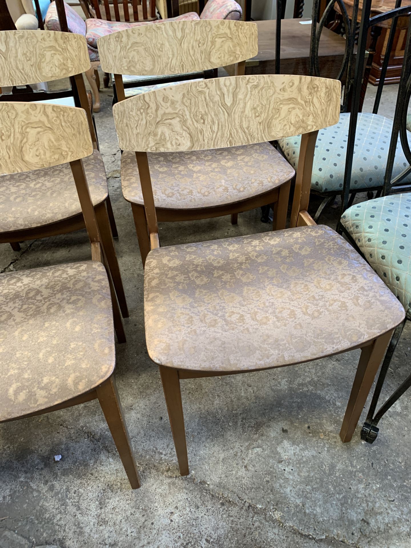 Set of four 1950/60s dining chairs - Image 2 of 4