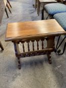 Oak occasional table with magazine holder