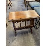 Oak occasional table with magazine holder