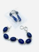 Lapis Lazuli bracelet and drop earrings