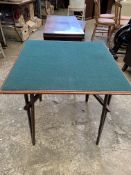 Mahogany card table folding legs