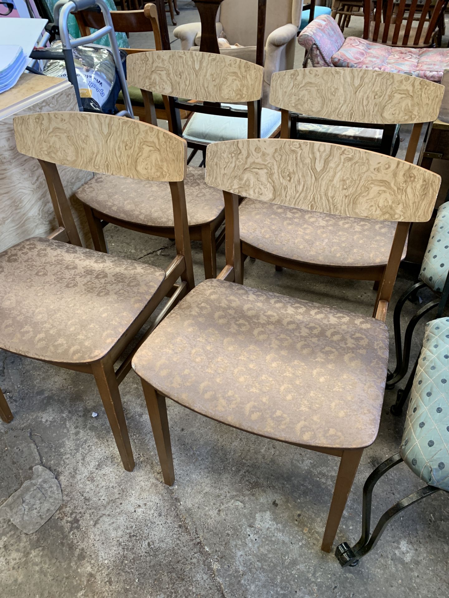 Set of four 1950/60s dining chairs - Image 4 of 4