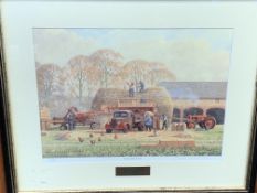 A framed and glazed limited edition print from an oil painting by Robin Wheeldon