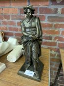 After Louis Royer, bronzed figure of Rembrandt