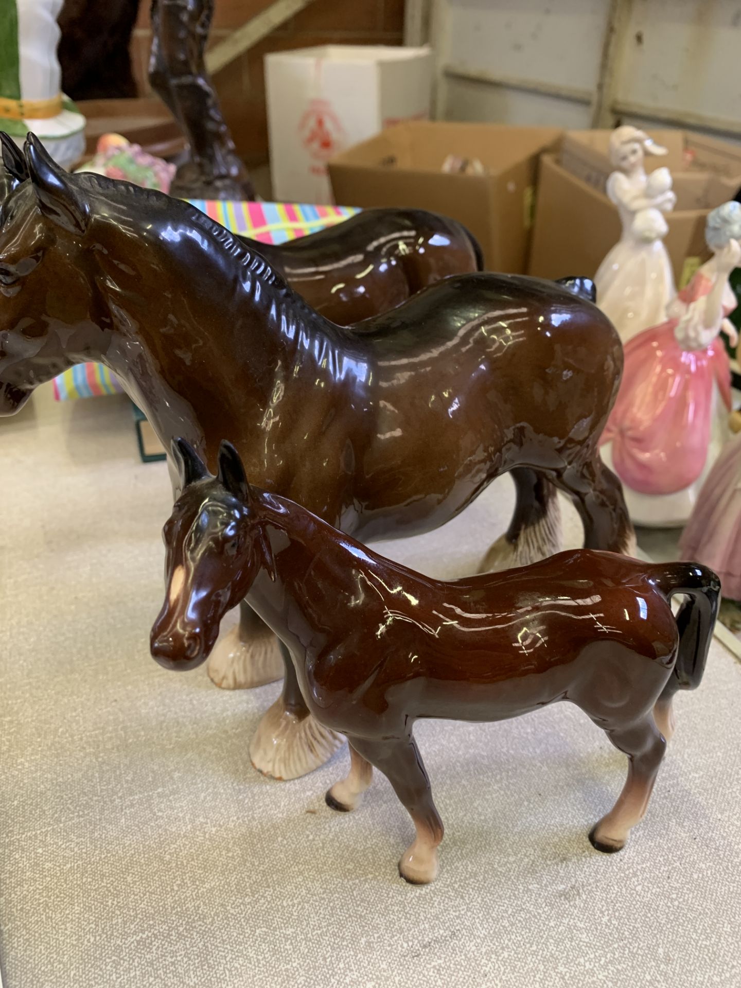 Beswick shire horse together with two others. - Image 2 of 3