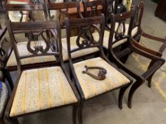 Set of eight reproduction dining chairs