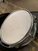 37cms snare drum, case, sticks and stand