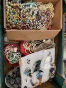 Large box of costume jewellery