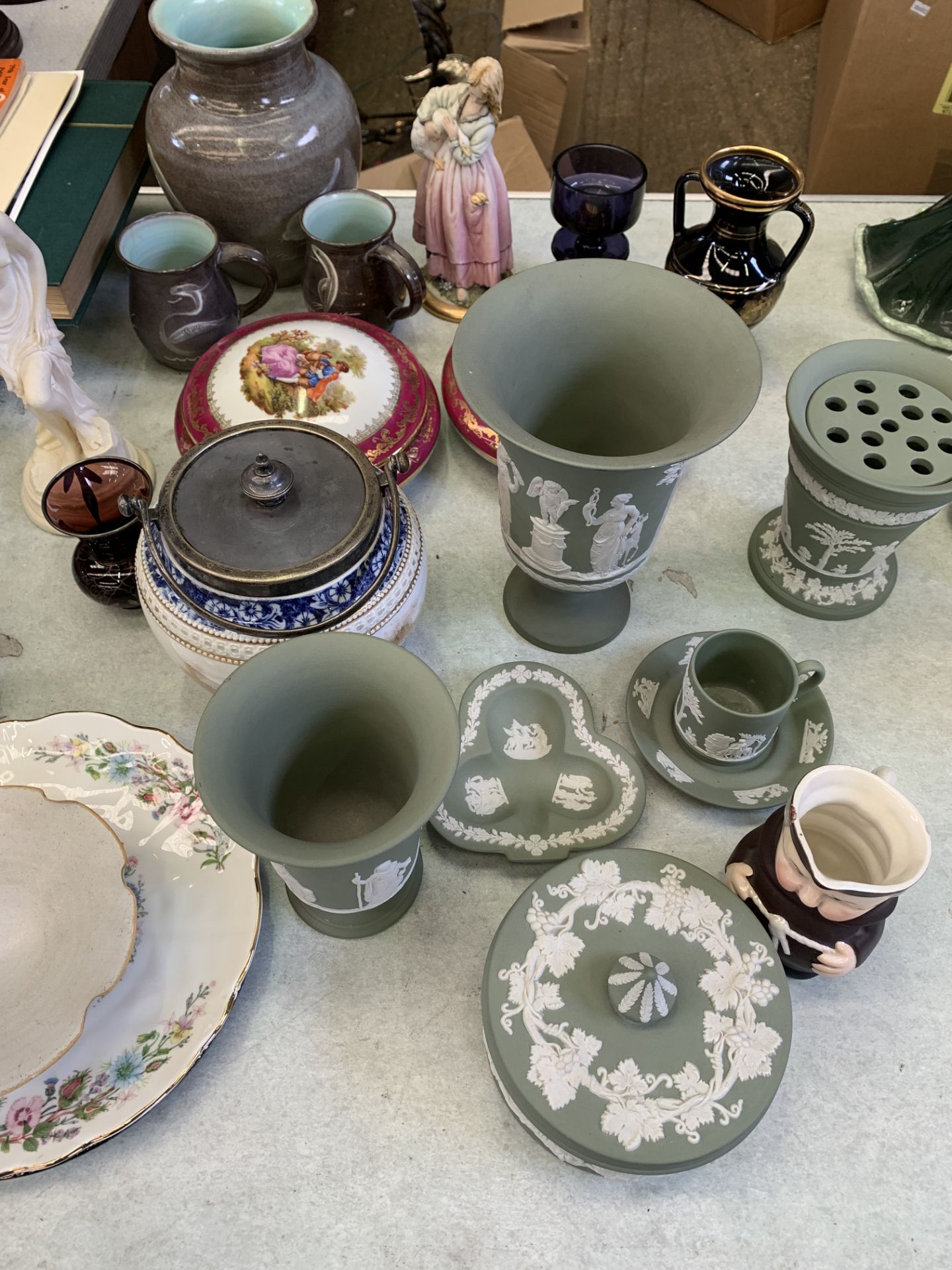Six items of Wedgwood Jasperware, and other china, including Limoges - Image 2 of 5