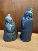 Two Lladro matt Chinese Monk figurines