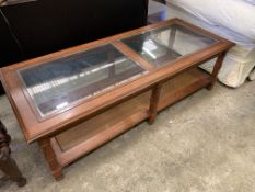 Mahogany glass top table