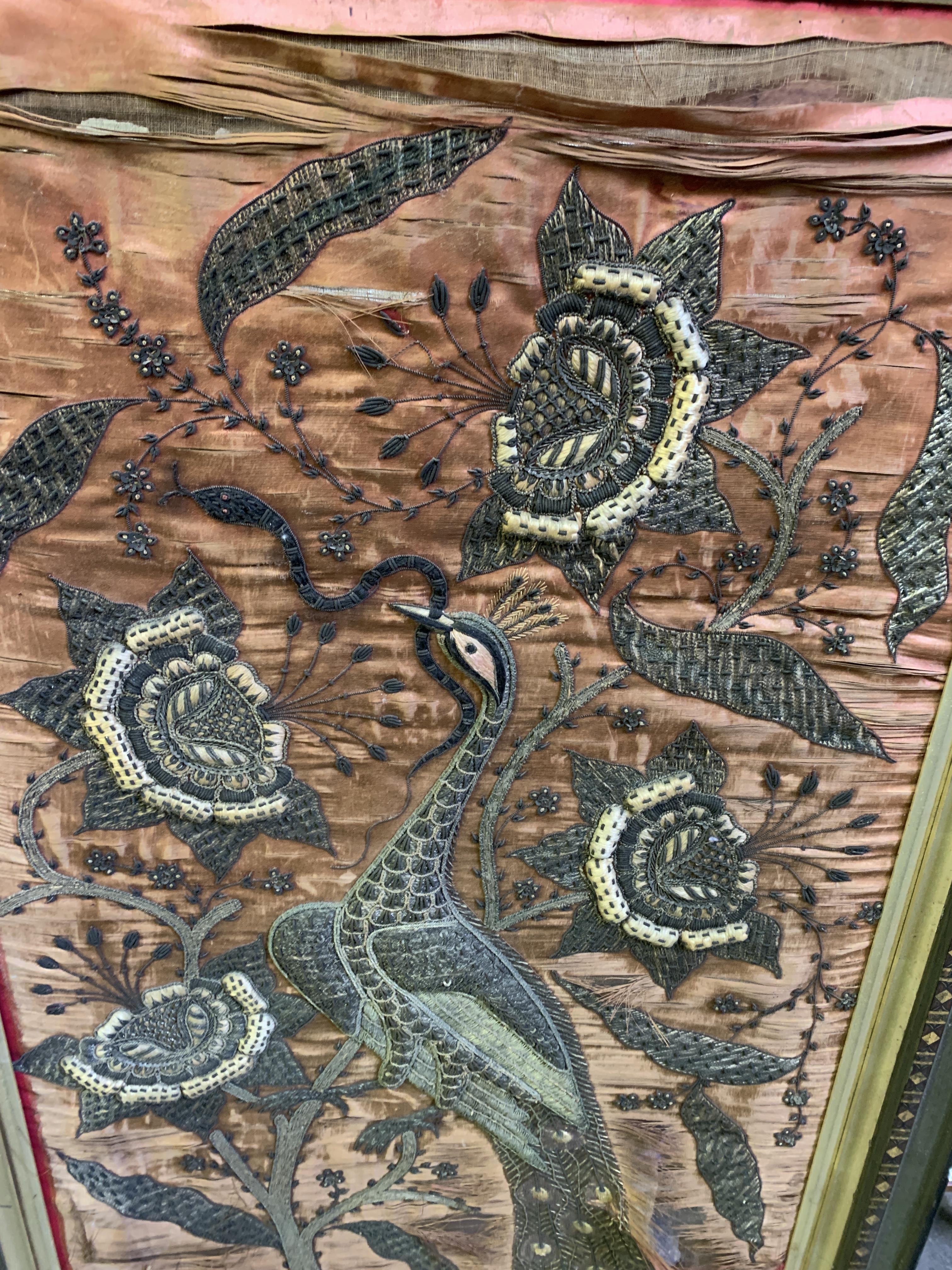 Framed silk tapestry - Image 3 of 3