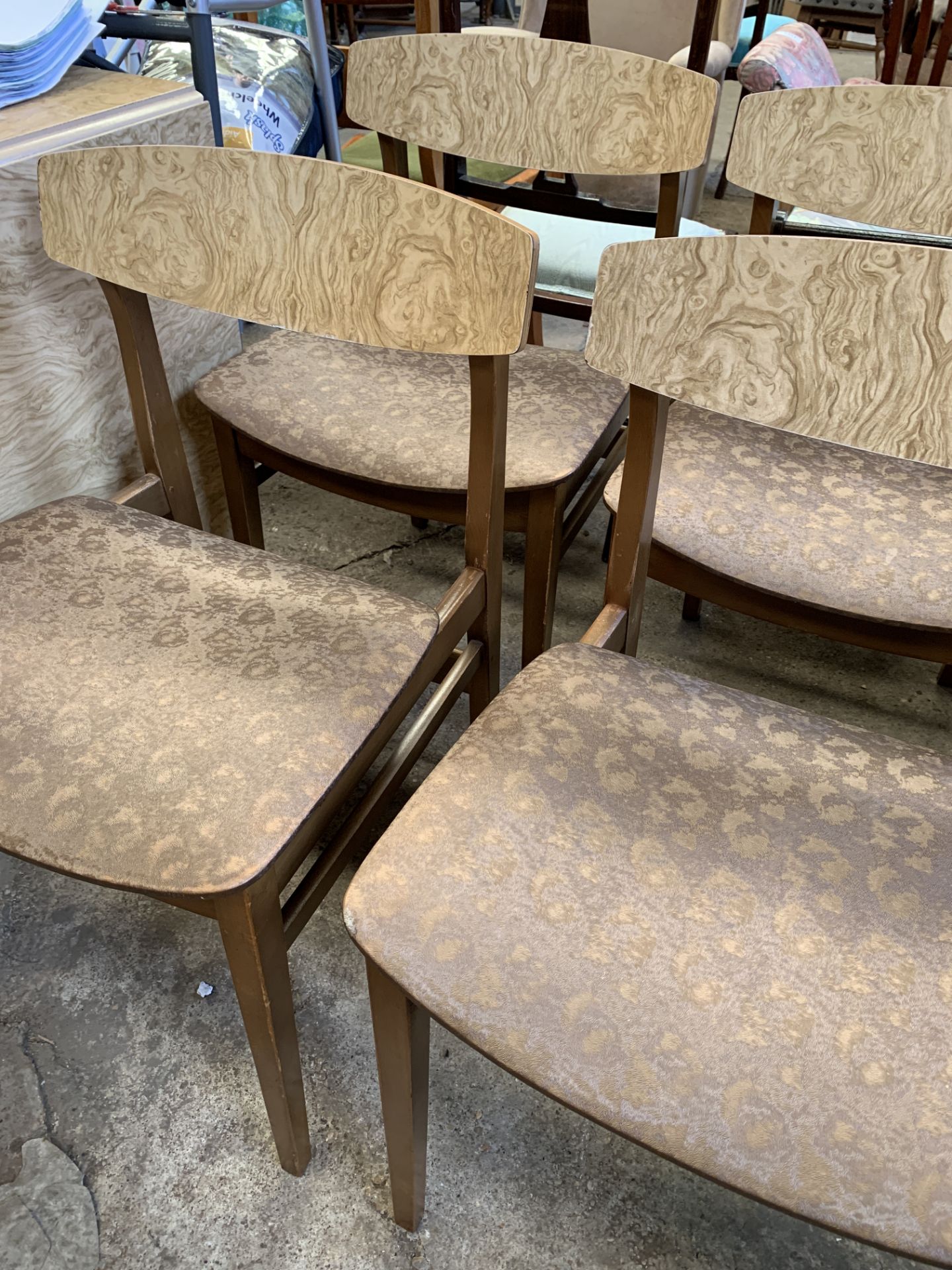 Set of four 1950/60s dining chairs - Image 3 of 4