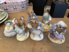 Six Royal Albert Beatrix Potter Figurines