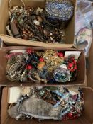 Large box of costume jewellery