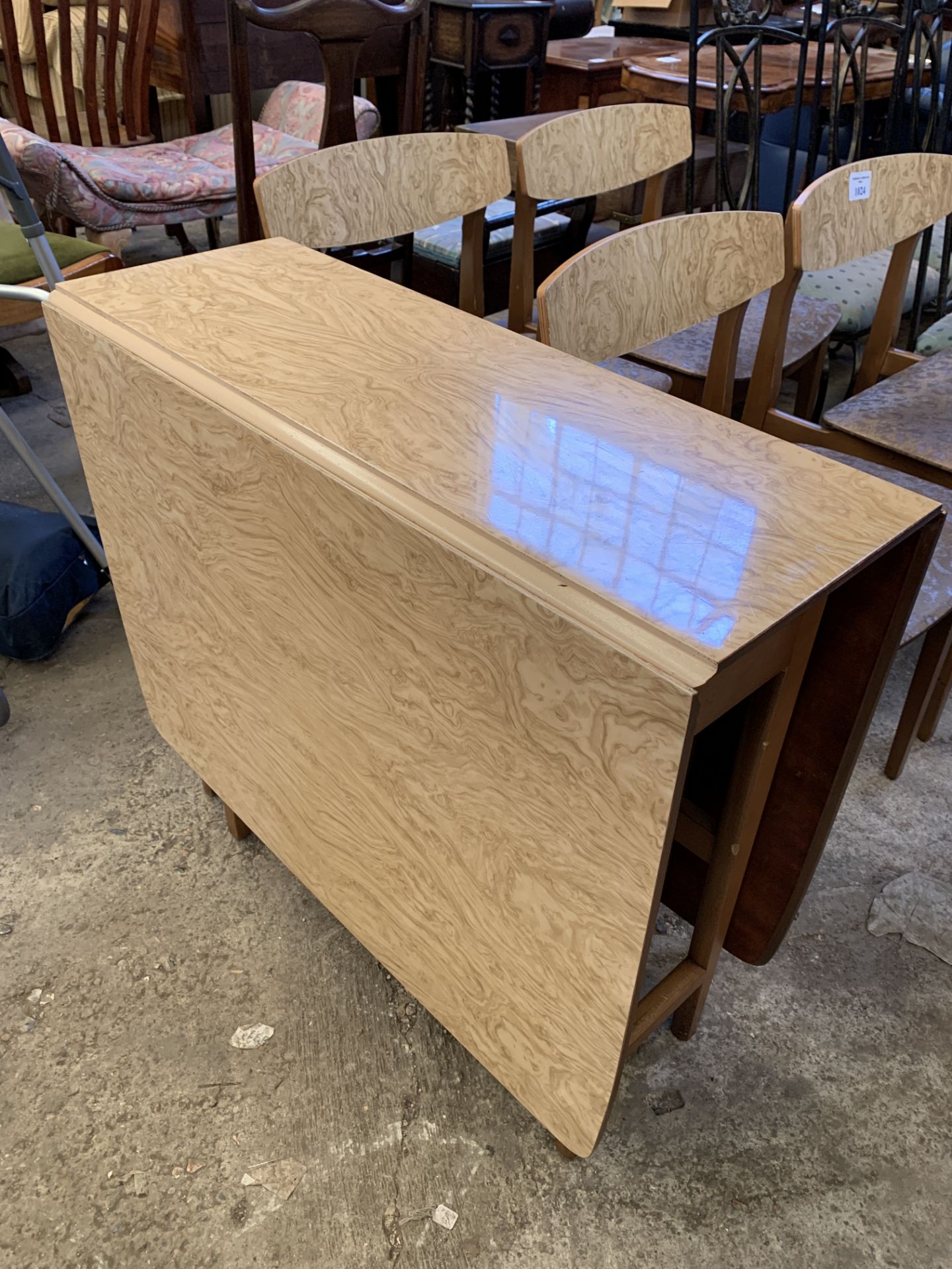 1950/60's formica top gate leg table - Bild 3 aus 5