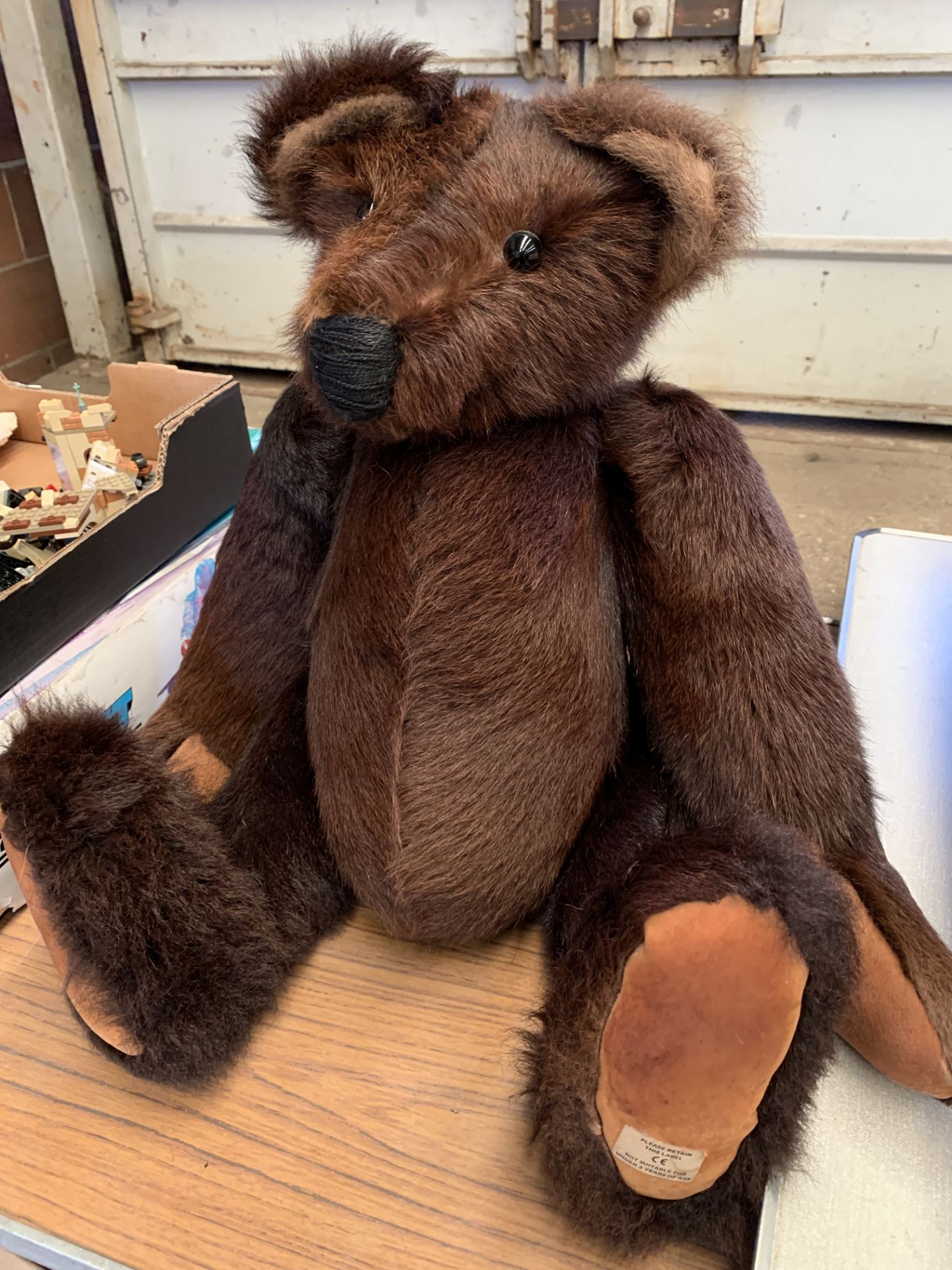 A large brown jointed teddy bear - Image 2 of 2