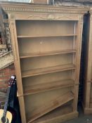 Carved pine bookcase