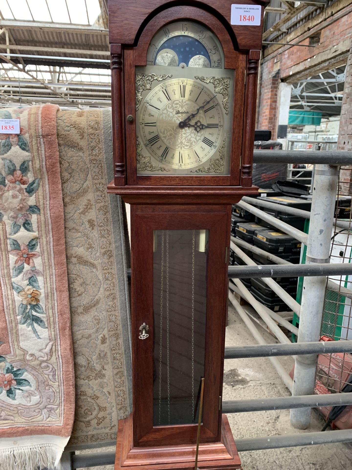 Modern Den Clock mahogany long case clock