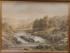 Framed and glazed watercolour signed Charles Bool, and a framed and glazed drawing