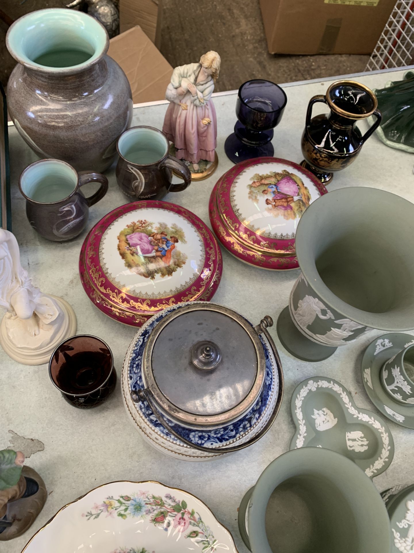 Six items of Wedgwood Jasperware, and other china, including Limoges - Image 4 of 5